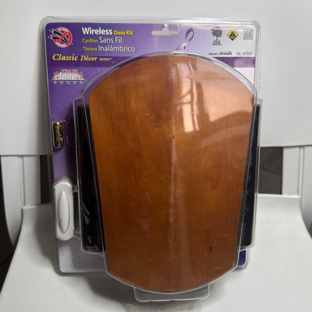 Heath Zenith SL-6512 Wireless Door Kit Solid Wood Classic Decor Series New